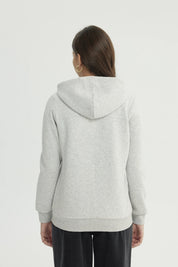 Polerón Mujer Slim Gris Melange