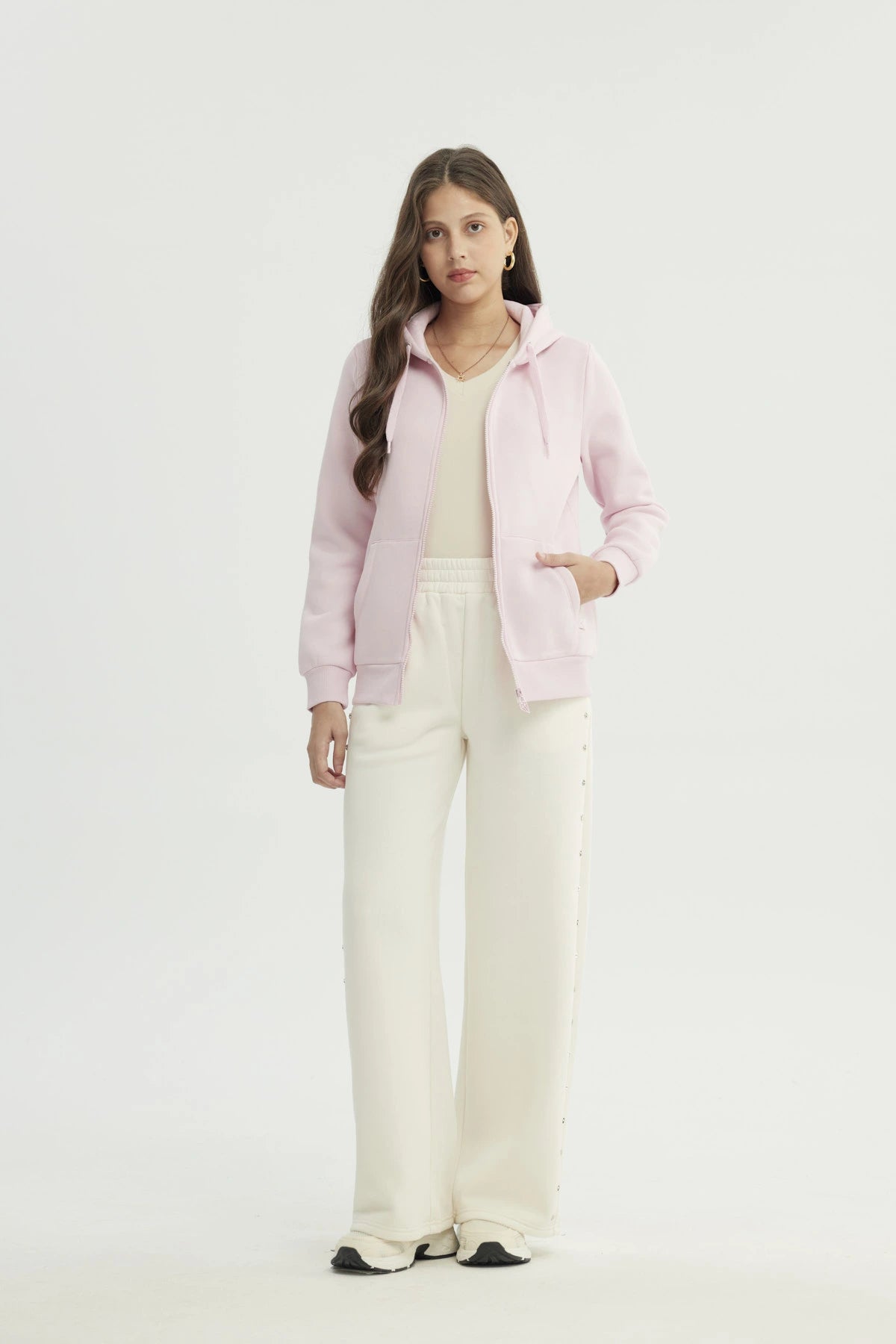 Polerón Mujer Slim Palo Rosa