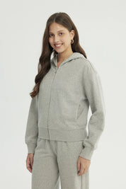 Polerón Mujer Classic Gris Melange
