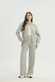 Polerón Mujer Classic Gris Melange