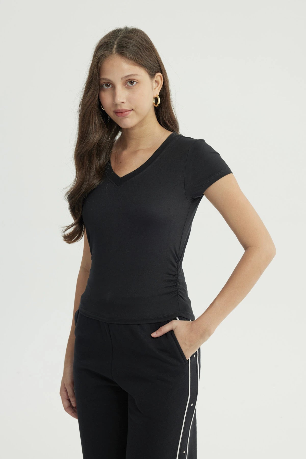 Polera Mujer Slim Fit Negro