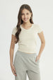 Polera Mujer Slim Fit Beige Claro