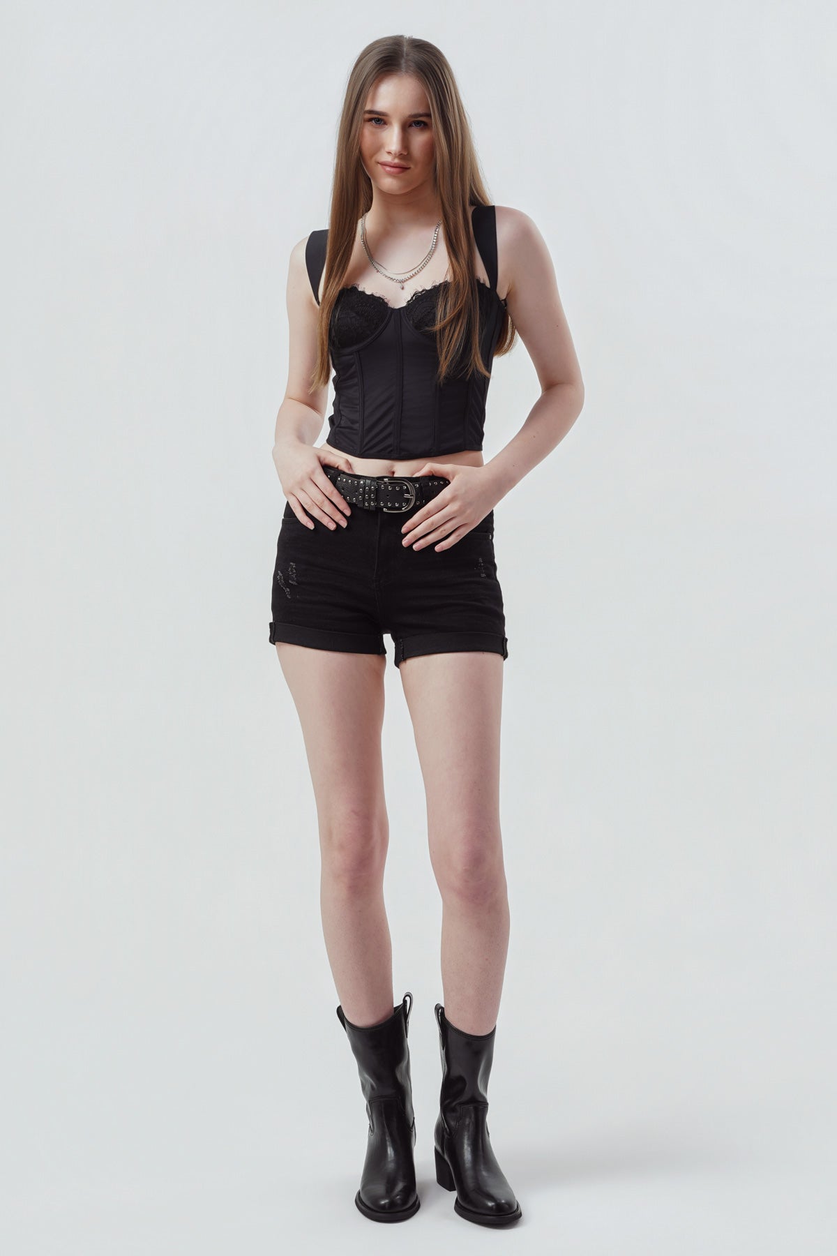 Polera Mujer Hombro Descubierto Negro