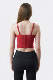 Polera Mujer Hombro Descubierto Rojo