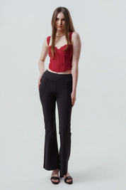 Polera Mujer Hombro Descubierto Rojo
