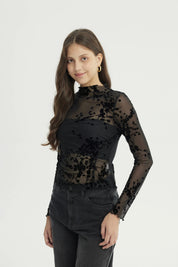 Polera Mujer Ajustado Negro