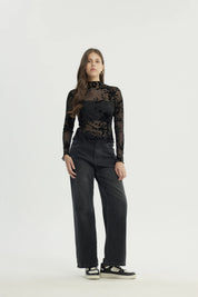 Polera Mujer Ajustado Negro