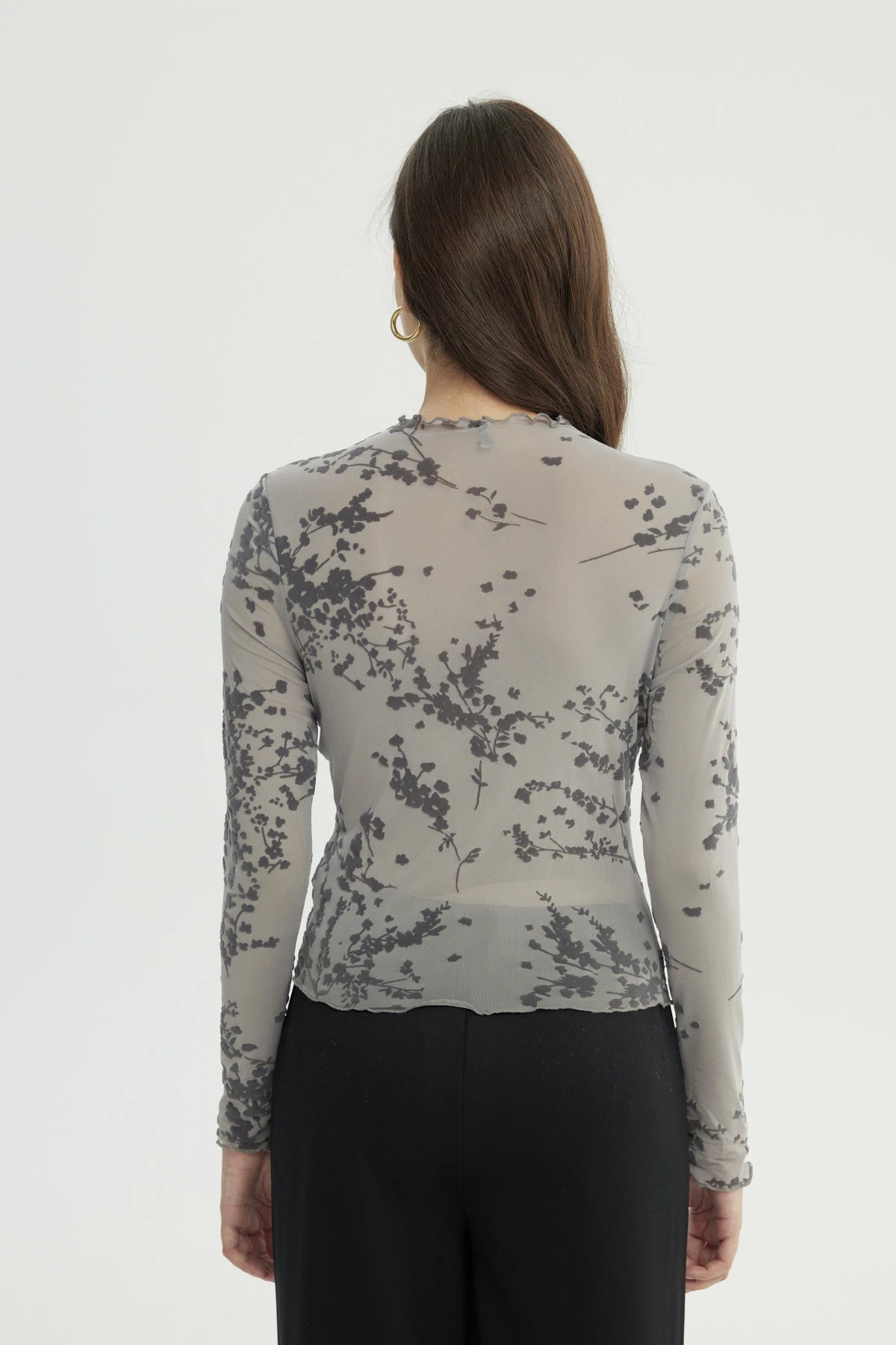Polera Mujer Ajustado Gris