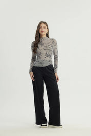 Polera Mujer Ajustado Gris