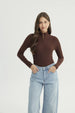 Polera Mujer Ajustada Café