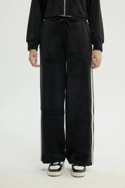 Pantalón Buzo Mujer Wide Leg Negro