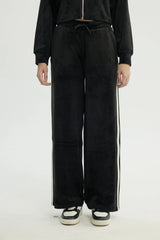Pantalón Buzo Mujer Wide Leg Negro