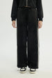 Pantalón Buzo Mujer Wide Leg Negro