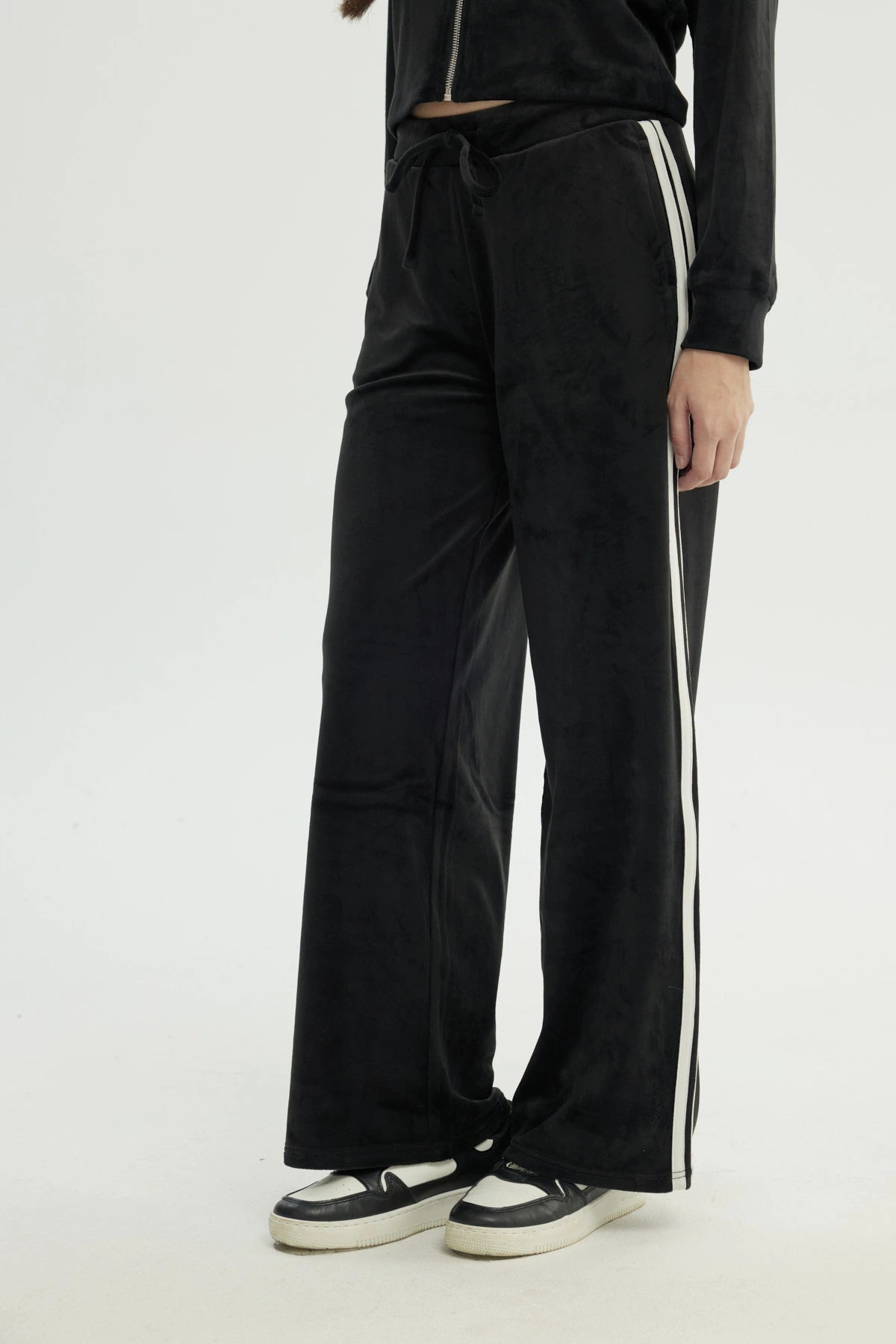 Pantalón Buzo Mujer Wide Leg Negro
