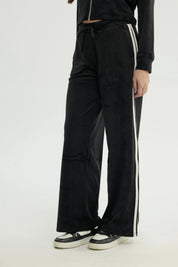 Pantalón Buzo Mujer Wide Leg Negro