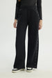 Pantalón Buzo Mujer Wide Leg Negro
