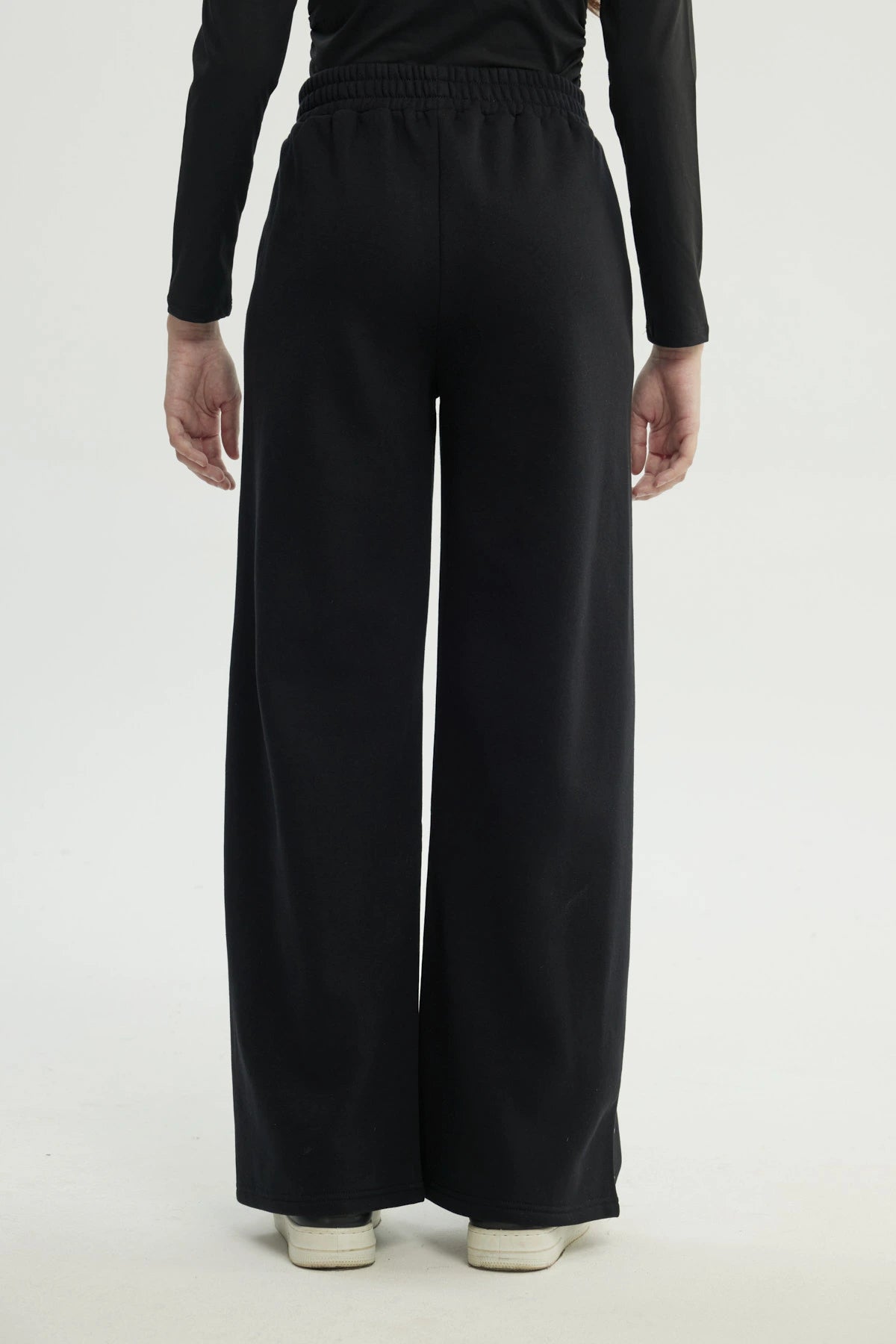 Pantalón Buzo Mujer Wide Leg Negro
