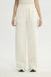 Pantalón Buzo Mujer Wide Leg Crema
