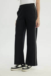 Pantalón Buzo Mujer Calce Recto Negro