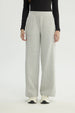 Pantalón Buzo Mujer Calce Recto Gris Melange
