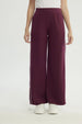 Pantalón Buzo Mujer Calce Recto Vino