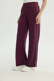 Pantalón Buzo Mujer Calce Recto Vino