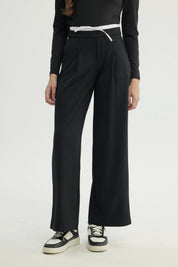 Pantalón Mujer Wide Leg Negro