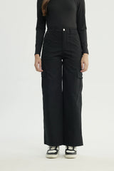 Pantalón Mujer Wide Leg Negro