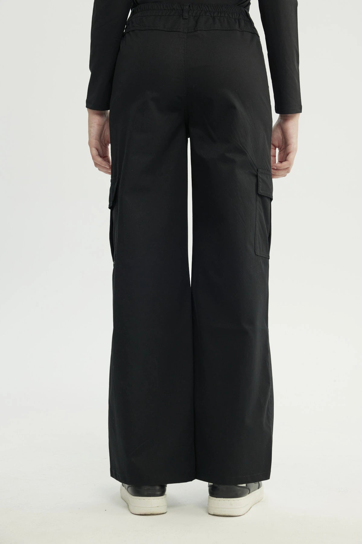 Pantalón Mujer Wide Leg Negro
