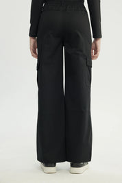 Pantalón Mujer Wide Leg Negro