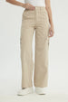 Pantalón Mujer Wide Leg Beige