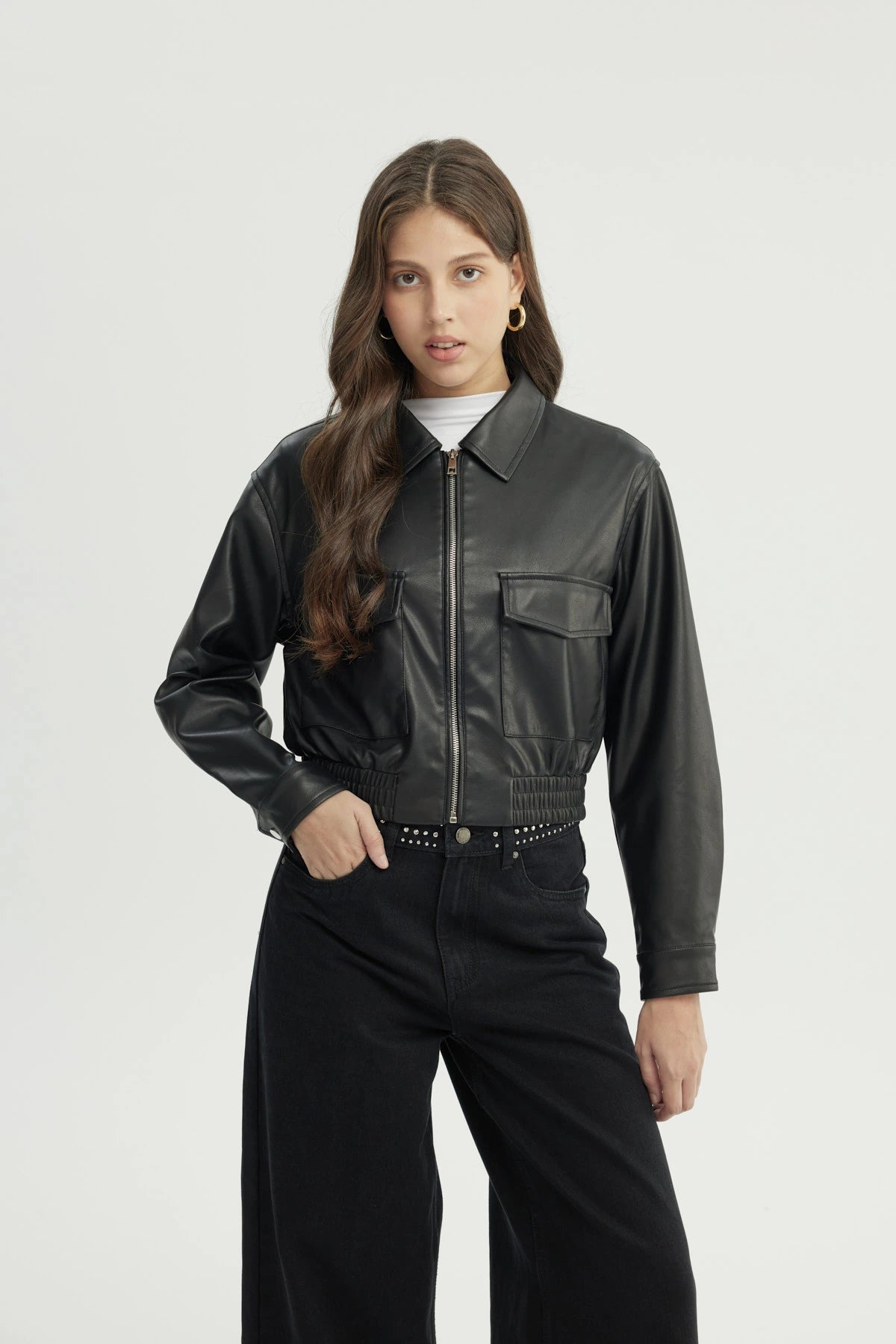 Chaqueta Mujer Regular Negro
