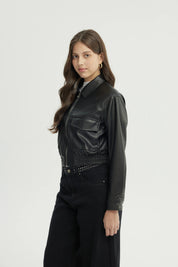 Chaqueta Mujer Regular Negro