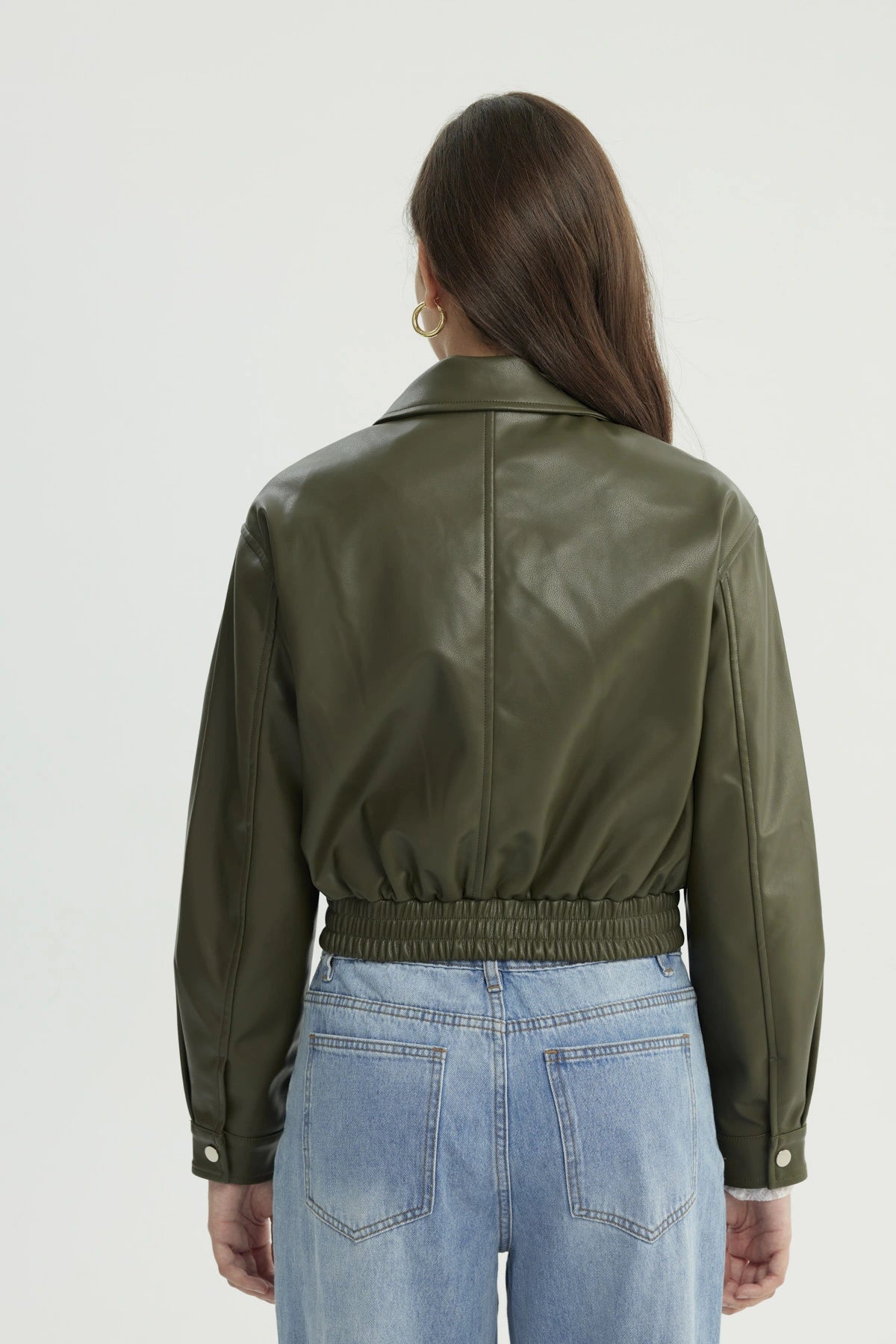 Chaqueta Mujer Regular Verde Militar