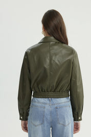 Chaqueta Mujer Regular Verde Militar