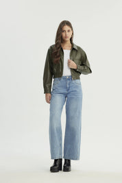 Chaqueta Mujer Regular Verde Militar