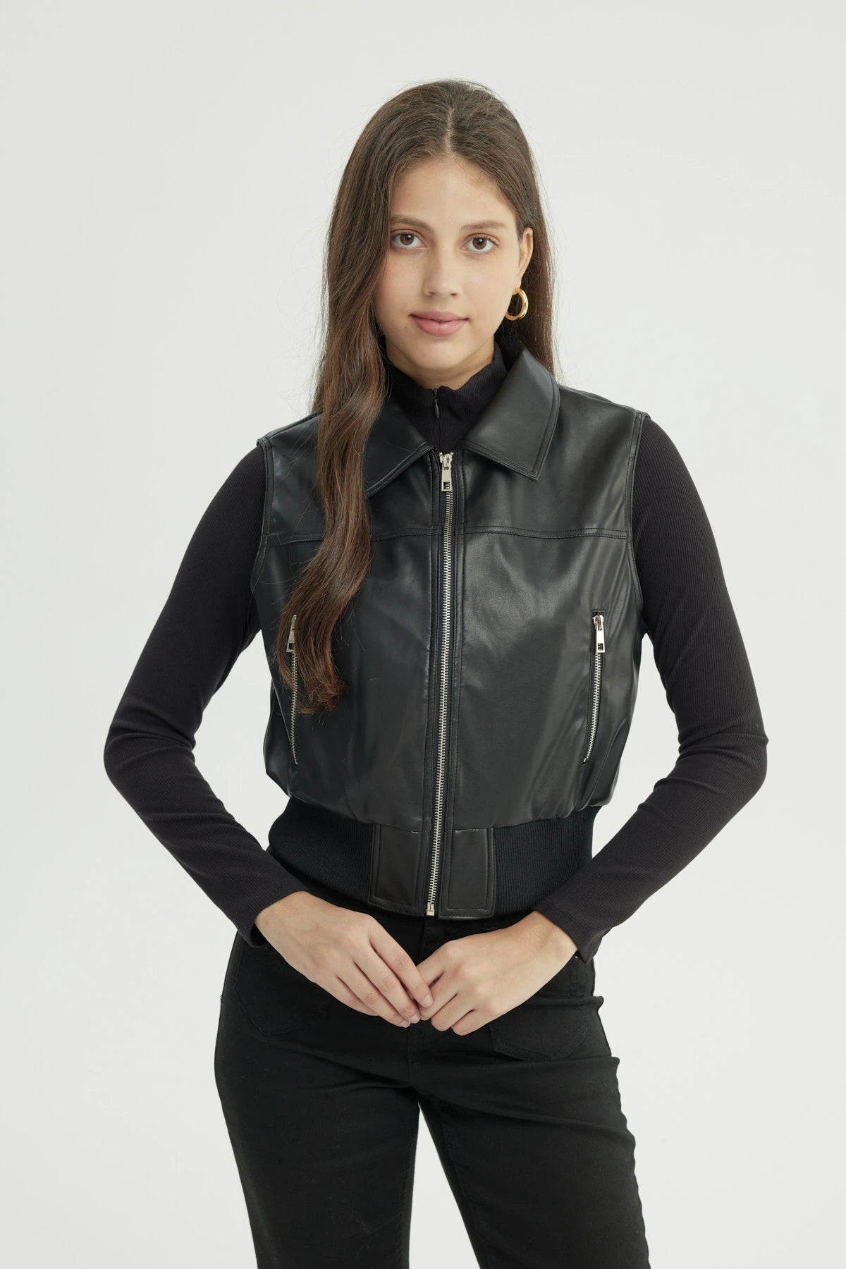 Chaqueta Mujer Regular Negro