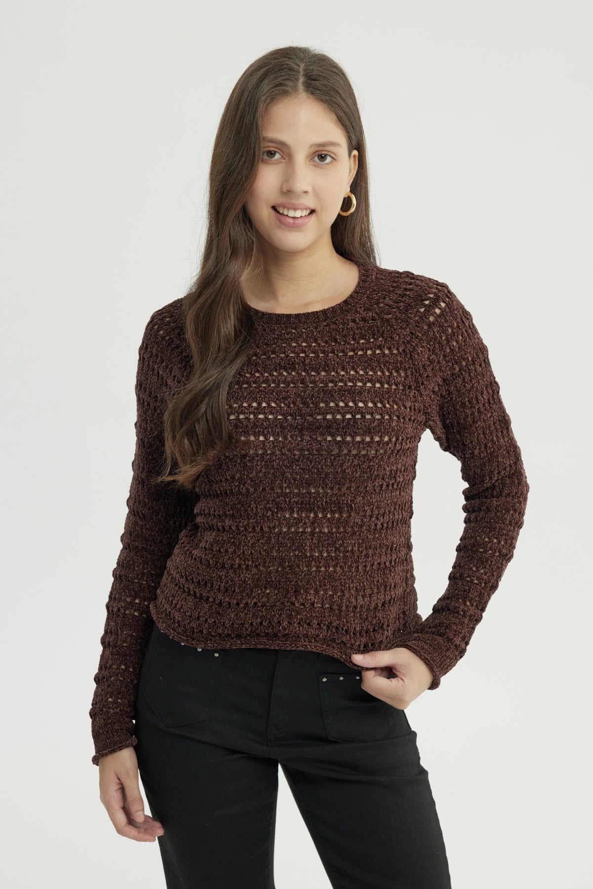 Sweater Mujer Classic Chocolate