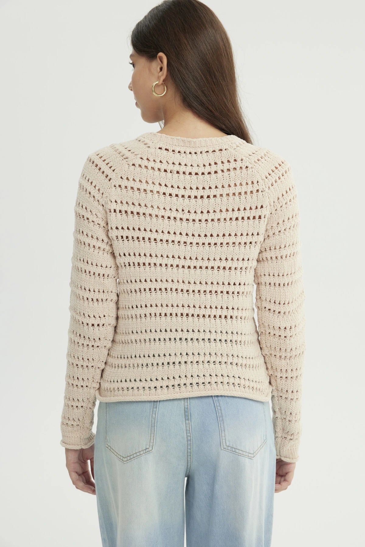 Sweater Mujer Classic Beige Claro