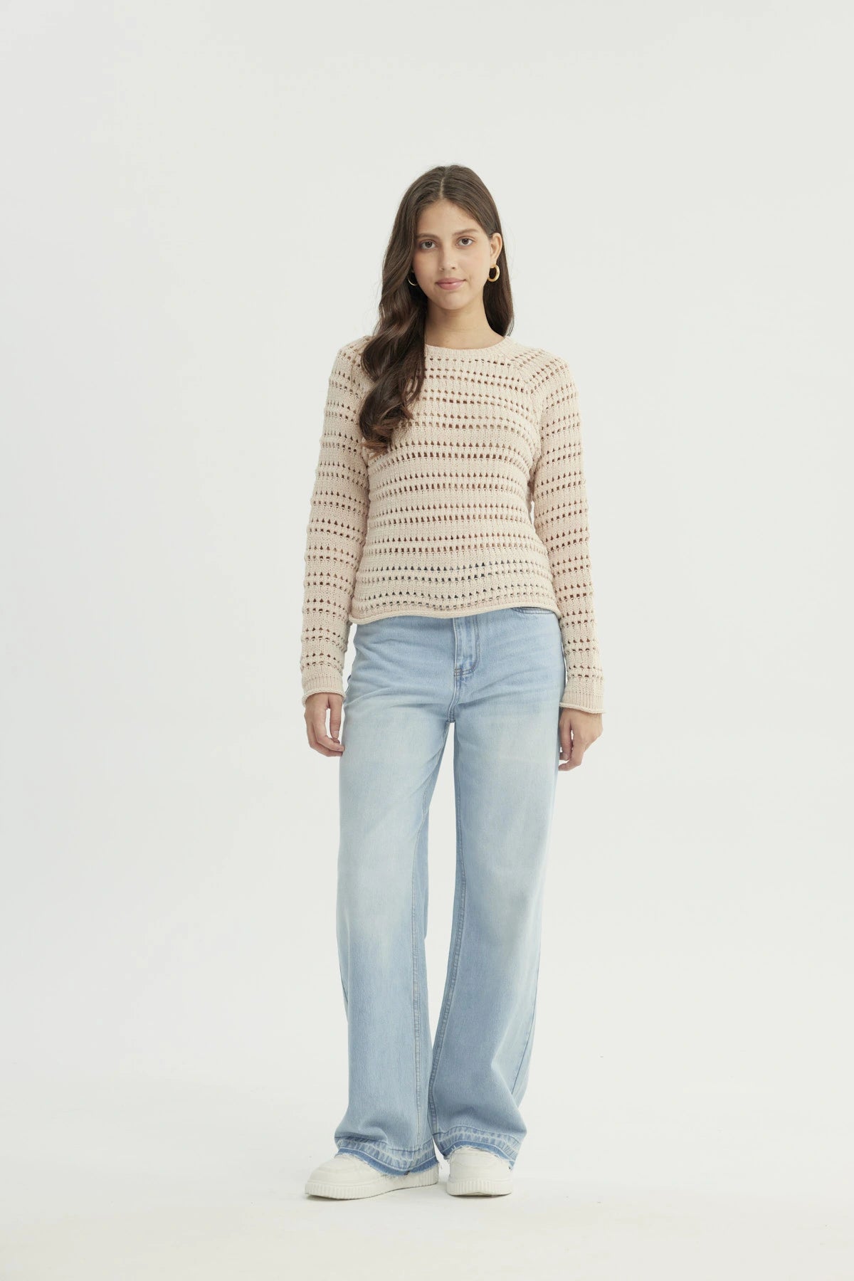 Sweater Mujer Classic Beige Claro