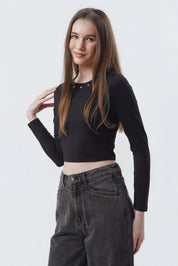 Polera Mujer Ajustado Negro