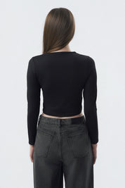 Polera Mujer Ajustado Negro