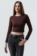 Polera Mujer Ajustado Café
