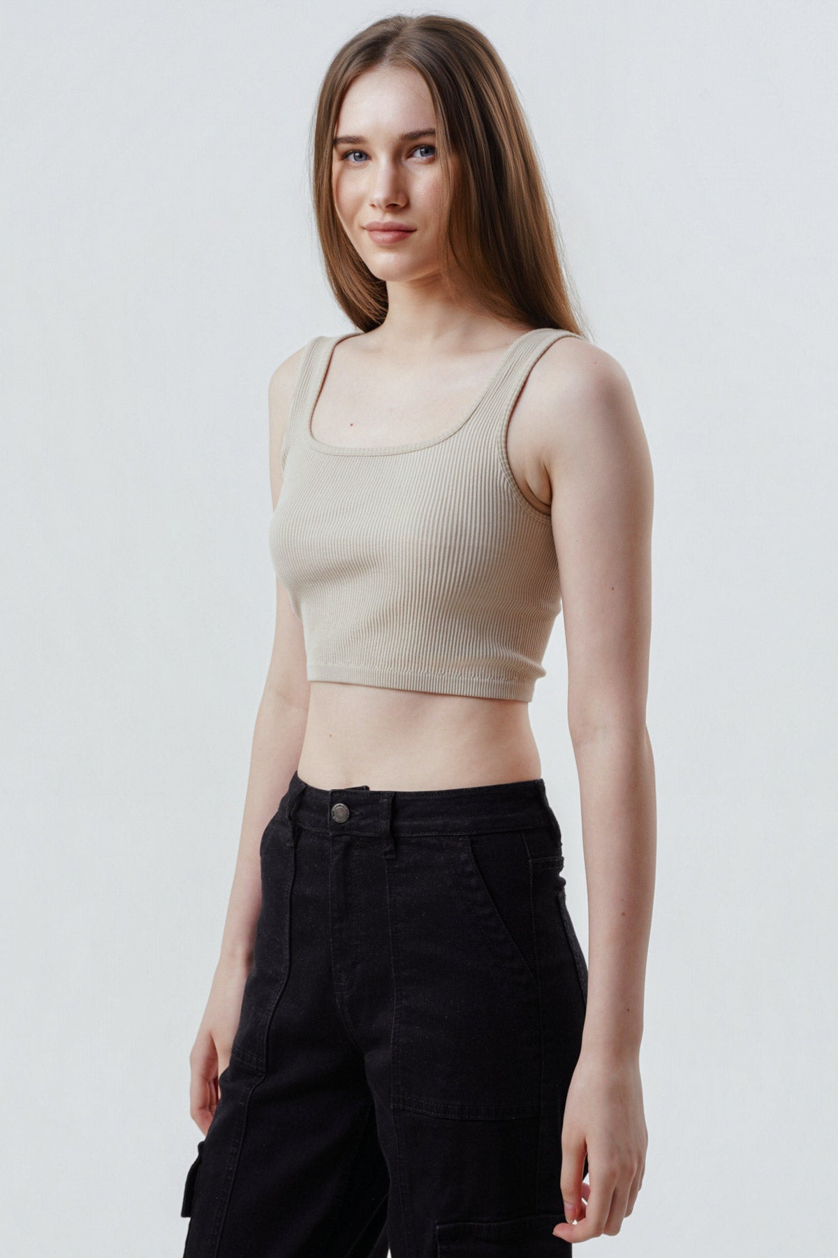 Peto Slim Mujer Beige