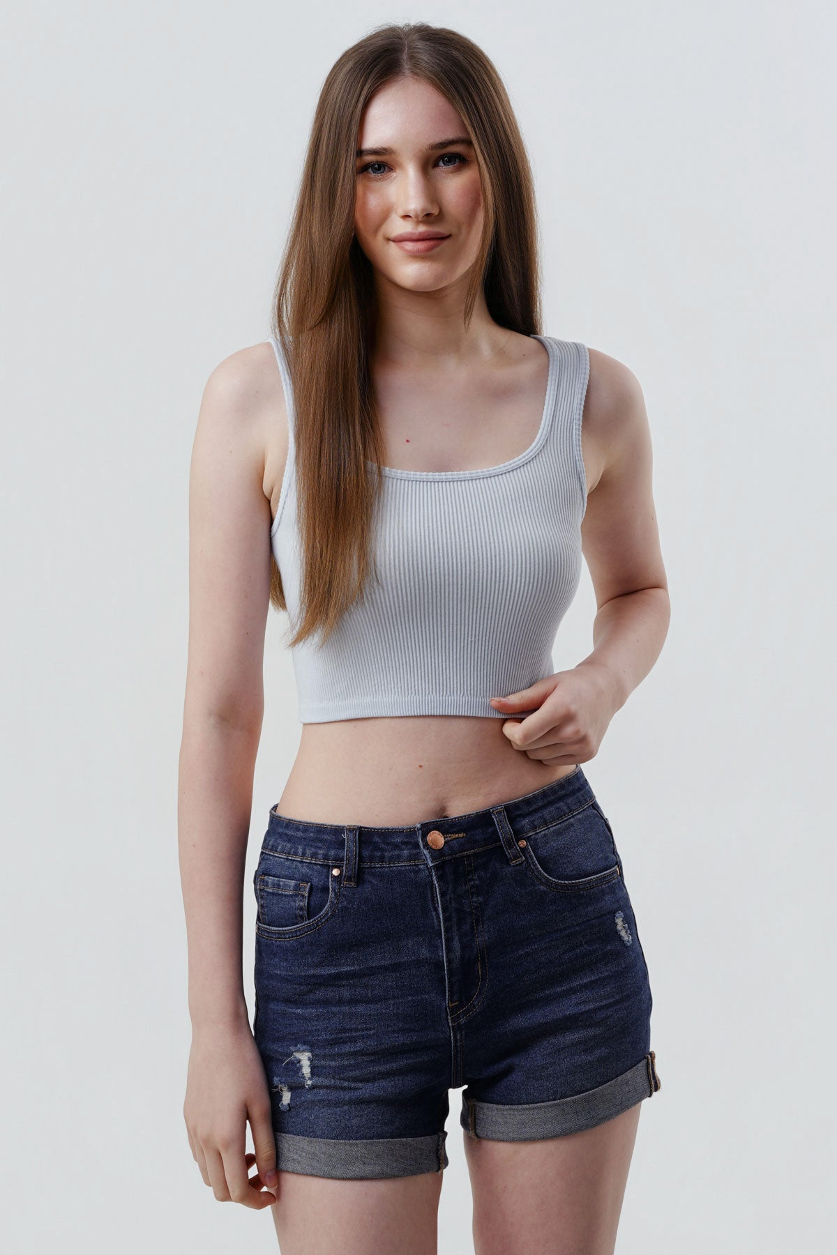 Peto Slim Mujer Celeste Claro