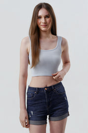 Peto Slim Mujer Celeste Claro