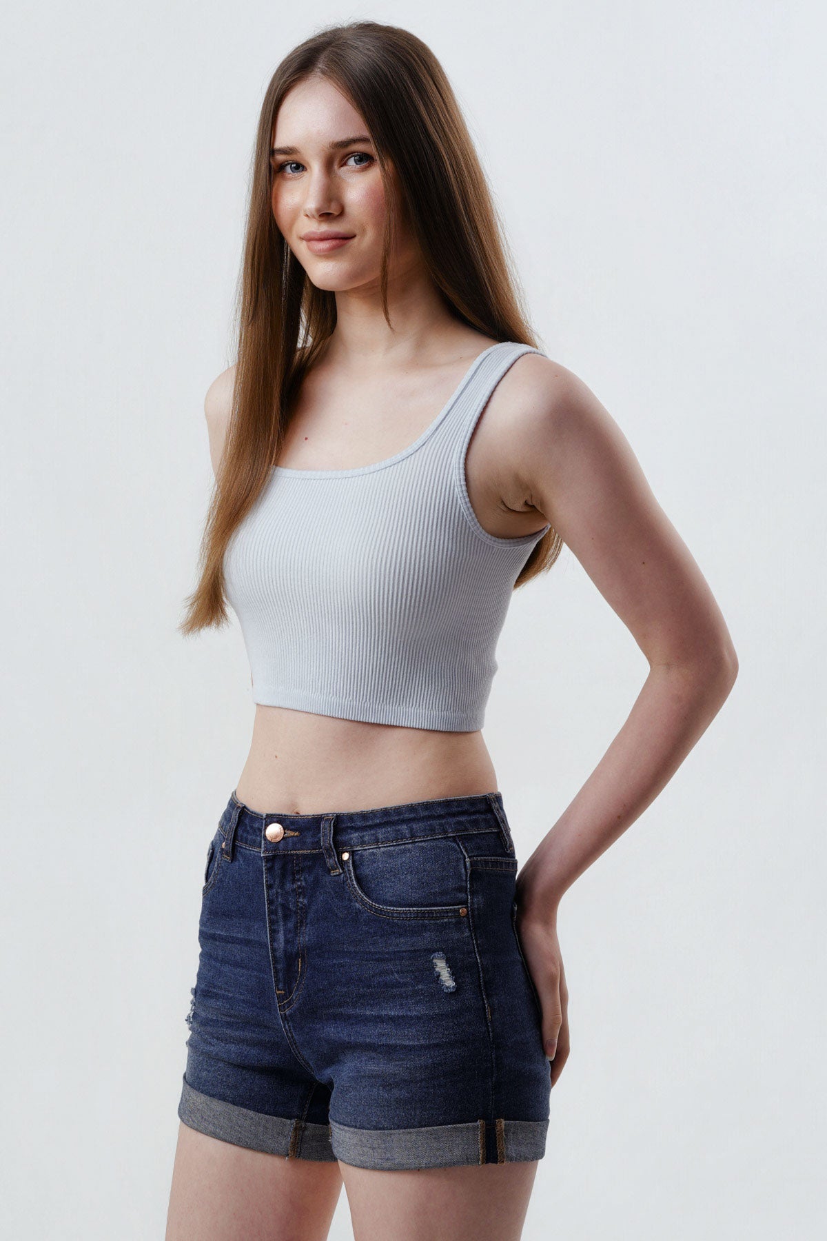 Peto Slim Mujer Celeste Claro