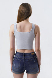 Peto Slim Mujer Celeste Claro