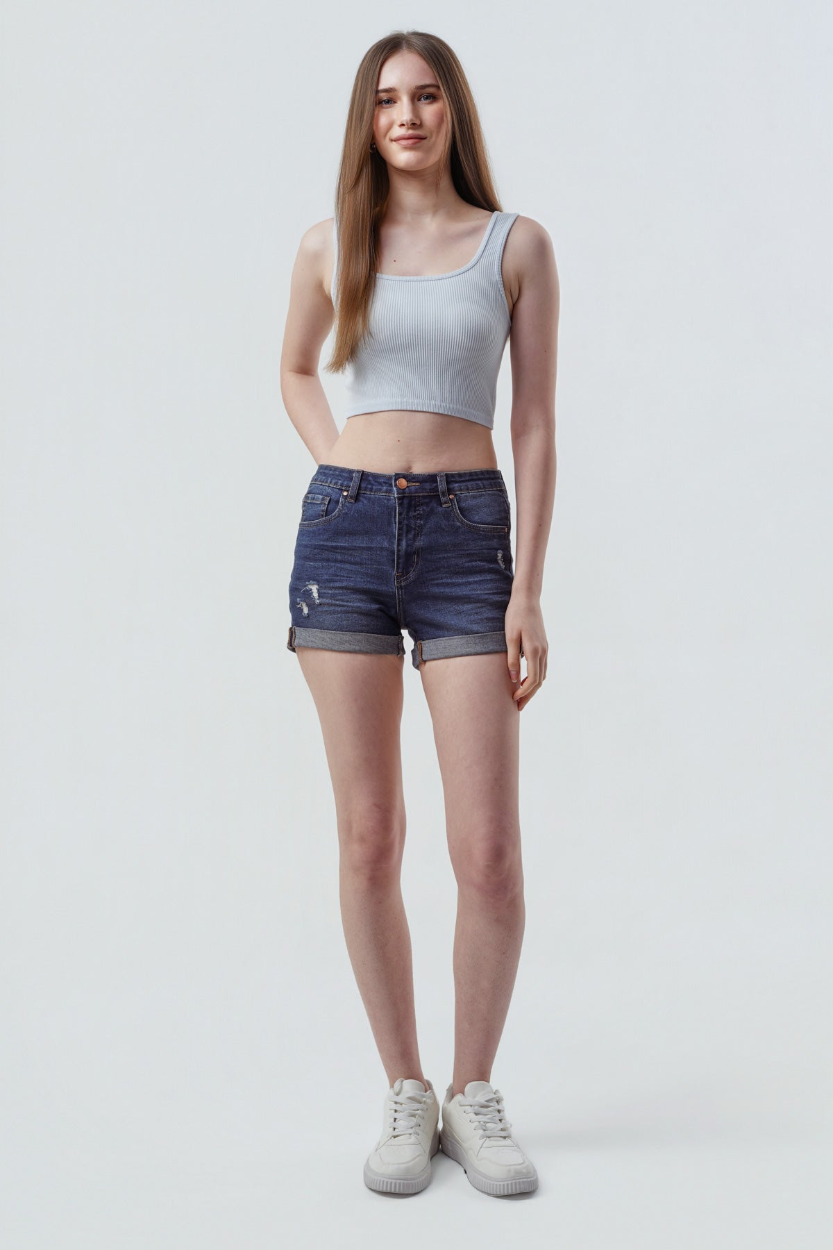 Peto Slim Mujer Celeste Claro