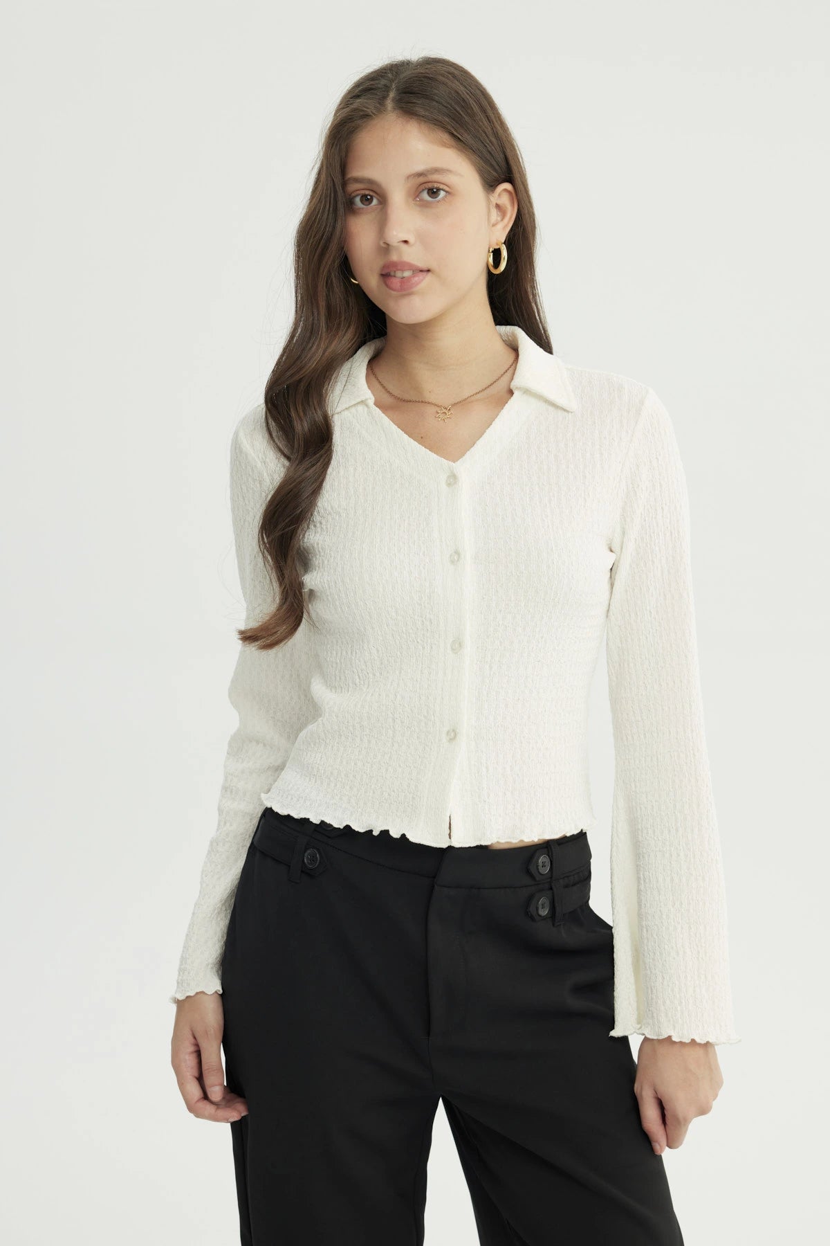 Blusa Mujer Regular Crudo